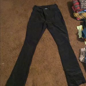 Black corduroy flare pants